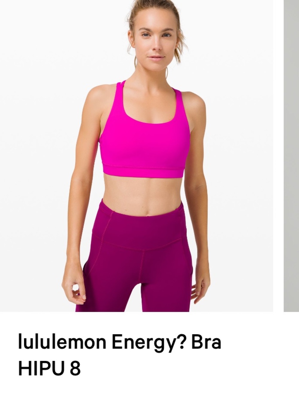 lululemon Energy Bra in Bright Pink